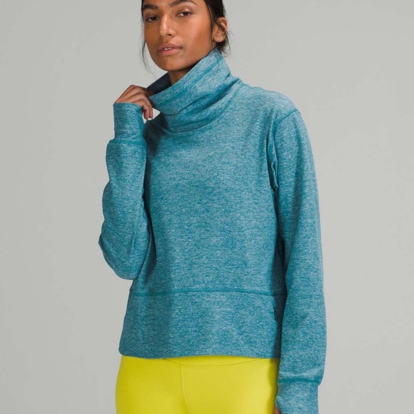 Lululemon Ready to Rulu Pullover Heathered Capture Blue Sz 6 - Picture 2 of 8
